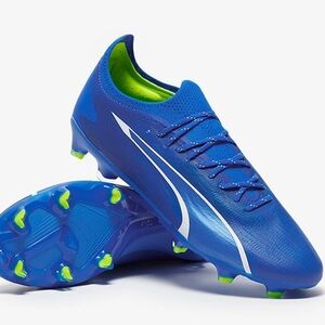 Puma Ultra Ultimate FG/AGUltra Blue/Puma White/Pro Green Size 9.5